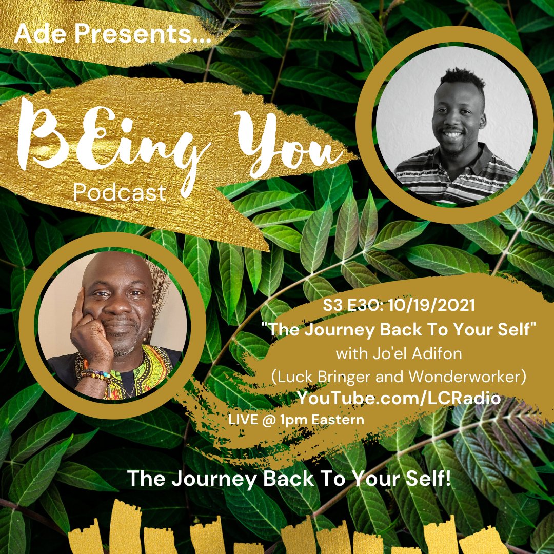 LifeConvRadio's tweet photo. My guest is Jo'el Adifon.  will share his fascinating journey of returning to the space beyond words (within) that is Home- the true Self.  https://t.co/xBOyPVCYmy
🎧 
#SelfDiscovery #InnerBEing #Worthy #HigherSelf #SelfAcceptance #YouAreEnough #BEingYou #BEingYouPodcast #Podcast https://t.co/nMMQM5xFbU