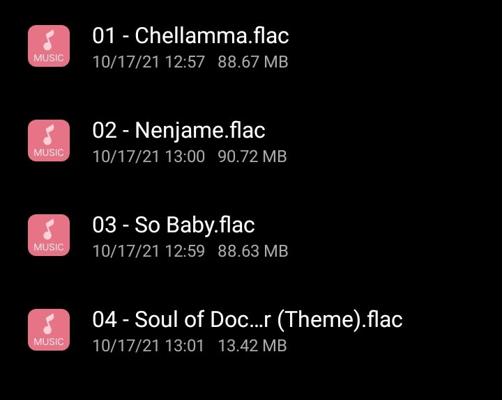 Kettavan_Freak's tweet photo. #Doctor Songs FLAC (24Bit-96kHz)

Drive: https://t.co/mX5BqBqdeL
BGMs: https://t.co/8XigV33z6o

#DoctorOST #Chellamma @Siva_Kartikeyan @Nelsondilpkumar @anirudhofficial @priyankaamohan #Master @actorvijay #Beast https://t.co/BlLCUezaQu