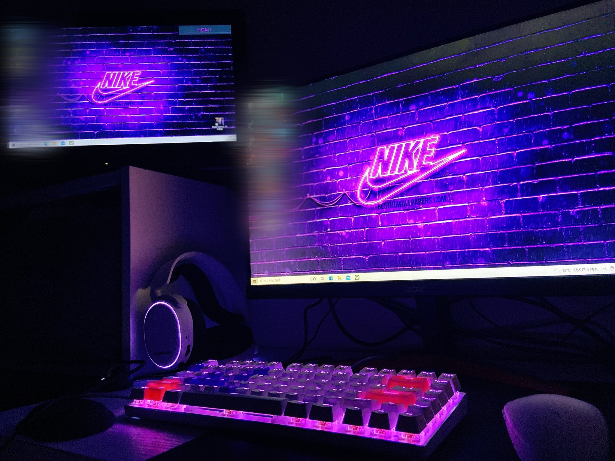 たむお 金髪ブタ野郎 Pcの背景と周りの色変えた ゲーム女子 ゲーミングpc ゲーム好きな人と繋がりたい ゲーム環境 T Co J81aon3lir Twitter