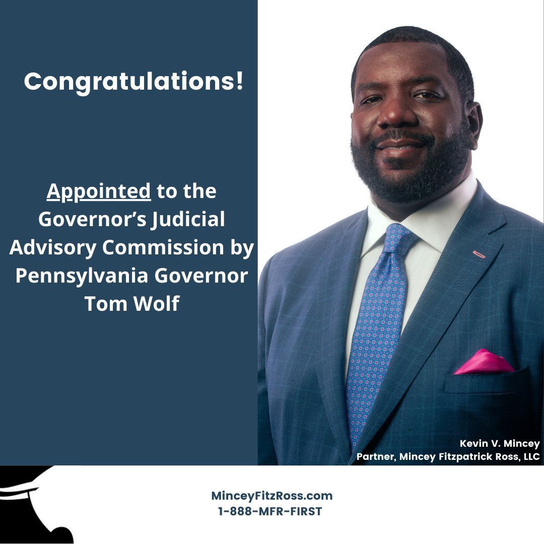 We would like to congratulate our Partner <a href="/kevmincey/">K. Mincey</a> on his recent appointment to the Governor's Judicial Advisory Commission. 

#MFRFirst