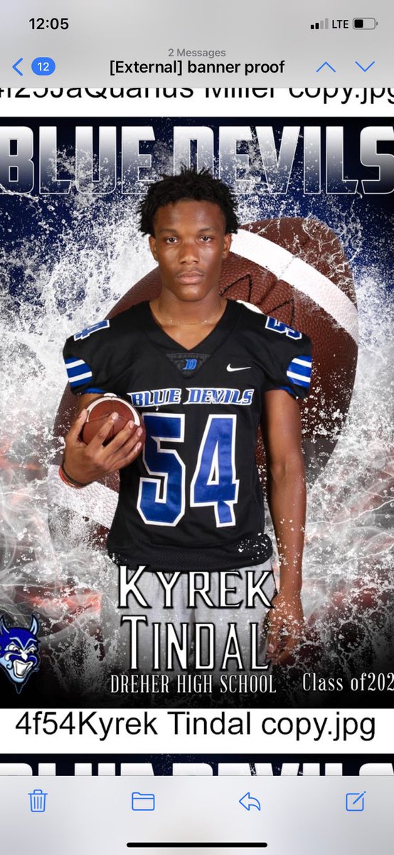 Today’s Senior Spotlight is on Kyrek Tindal. Kyrek has done a great job transforming his body and he’s an excellent pass rusher for us! Kyrek works very hard in the weight room and brings it every single day on the field! His effort on Friday’s is amazing! Proud of you 54!