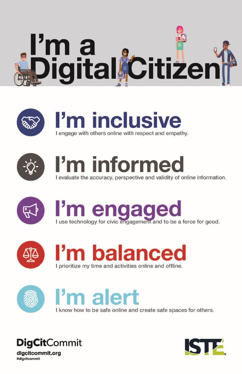 LeanderISD_Lib's tweet photo. It's #DigCitWeek 💻🖥️📱
What does it actually mean to be a Digital Citizen? We want to share this great infographic from @ITSE highlighting #DigCitCommitt https://t.co/2vyUn4i5qI #1LISD #leanderisdlib #DigCit https://t.co/YI3QjQ9fwQ