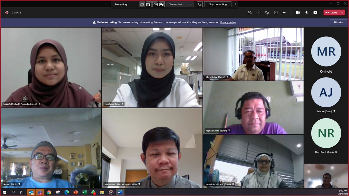 J10Jkr's tweet photo. 20 hingga 21 September 2021 – Sesi latihan Train the Trainer (TTT) Unifier Proses Aliran Kerja Fasa Perolehan untuk Sesi 4 telah  berlangsung  secara atas talian melalui Platform Microsoft TEAMS selama dua (2) hari. Terima kasih kepada semua pegawai yang terlibat. https://t.co/GCZmw4F6CA