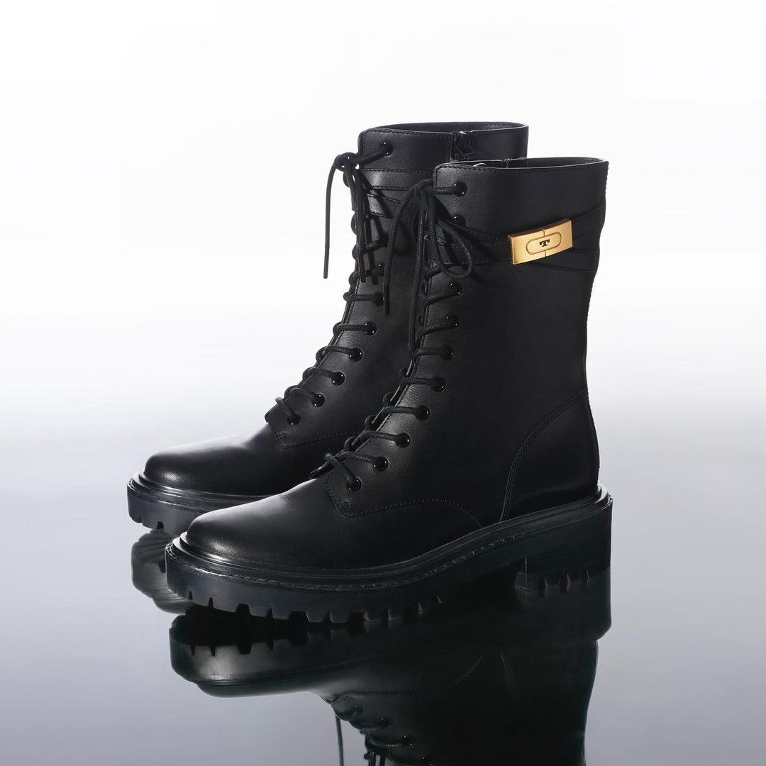 Tory burch combat boots sales