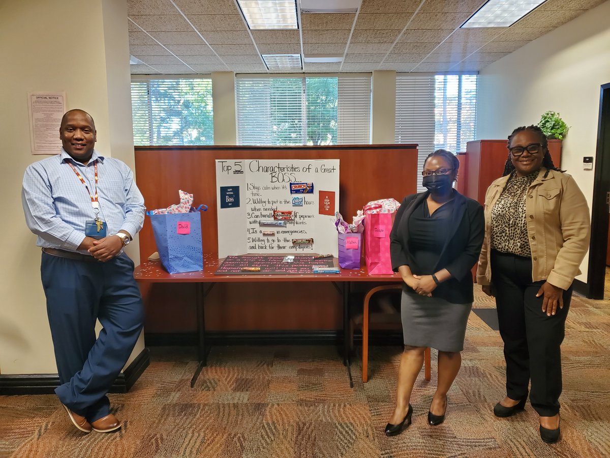 We celebrated National Boss' Day yesterday. We truly appreciate you David, Melissa, &amp; Dolapo!
#finaid #wearelakernation
