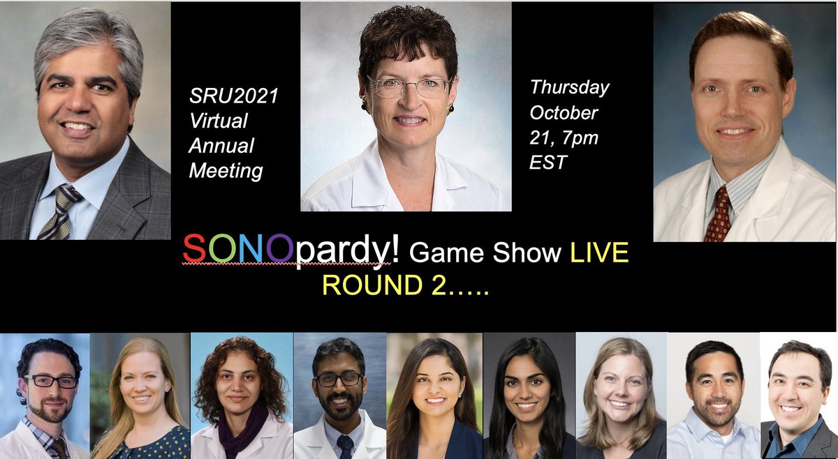 SRU Radiology (@sruradiology) on Twitter photo This Thursday at 7 pm EST! #SRU2021 See contestants Maitray Patel, Mary Frates, and Bart Lane duke it out in the annual Sonopardy contest. Brought to you by <a href="/DTFetzer/">David T. Fetzer</a> <a href="/taramoo99/">tamrads</a> <a href="/preethiraghumd/">Preethi Raghu MD</a> <a href="/ChrisFungMD/">Dr. Christopher Fung</a> <a href="/ItaniMalak/">Malak Itani</a> This Thursday at 7 pm EST! #SRU2021 See contestants Maitray Patel, Mary Frates, and Bart Lane duke it out in the annual Sonopardy contest. Brought to you by <a href="/DTFetzer/">David T. Fetzer</a> <a href="/taramoo99/">tamrads</a> <a href="/preethiraghumd/">Preethi Raghu MD</a> <a href="/ChrisFungMD/">Dr. Christopher Fung</a> <a href="/ItaniMalak/">Malak Itani</a>