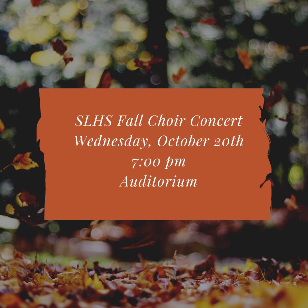 slhschoirs's tweet photo. Come see our show Wednesday night! https://t.co/iFOKW53pRE