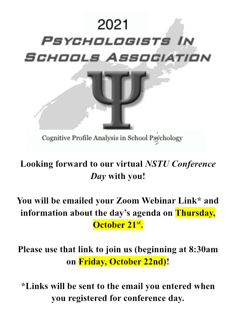 Important info about our NSTU Conference Day on Friday, October 22nd! See below!