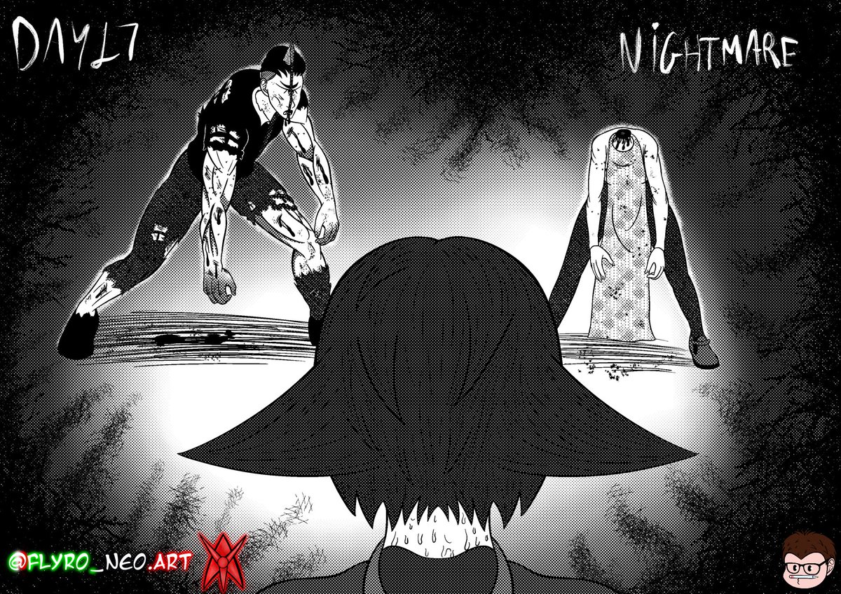 ArtFlyro's tweet photo. Day 17 - Nightmare. My boi Soizu having a bad dream 💀 https://t.co/CJms67HOBA
