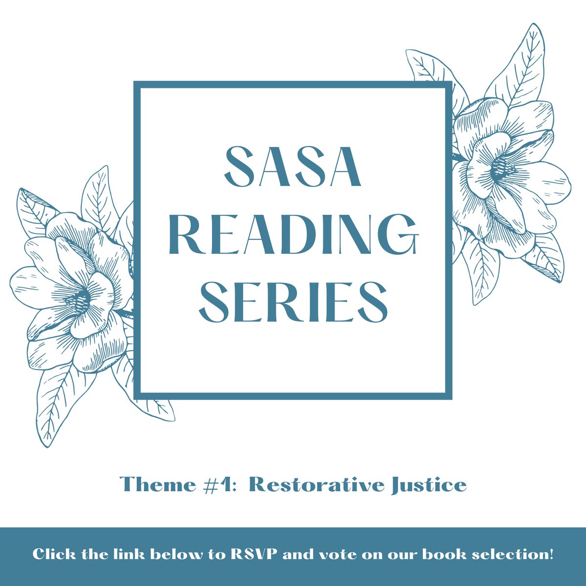 We are pleased to announce that SASA will be hosting our first ever reading series!📚
This series' theme will be restorative justice. 
To RSVP and vote on what book we will be reading click here: forms.gle/YwqqZGsoVLp65w…
Deadline to vote and RSVP is November 30th.🌟