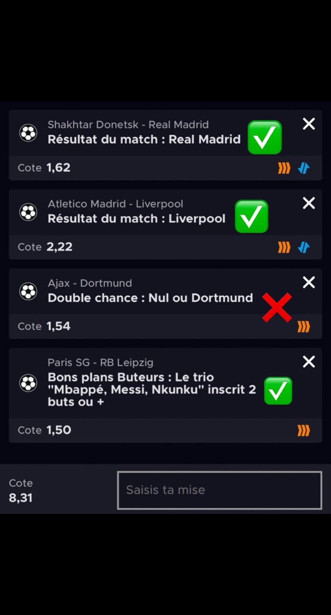 sportlegends2's tweet photo. Soirée parfaite pour nous la team !! 

Rejoignez nous n’attendez plus ! 

#LigueDesChampions #LDC #UCL #PSG #PSGRBL #Messi #Mbappe #Real #Vinicius #Benzema #Sporting #Ajax #Dortmund #griezman #AtletiLiverpool #Liverpool #Reds #Salah #LEIMUN #Nkunku #Inter #ManCity #Mahrez #Cr7 https://t.co/6iRiev7U4M