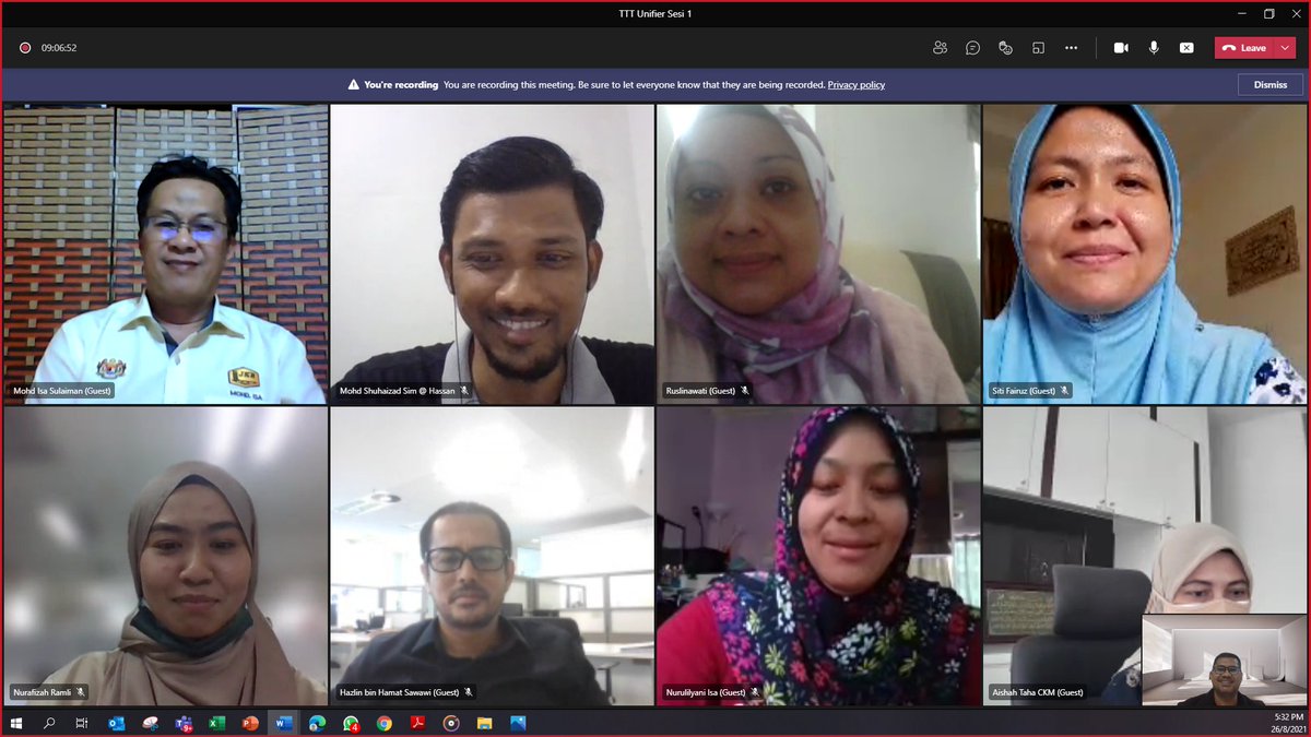 J10Jkr's tweet photo. 23 hingga 26 Ogos 2021 – Sesi latihan Train the Trainer (TTT) Unifier Proses Aliran Kerja untuk Sesi 1 telah berlangsung  secara atas talian melalui Platform Microsoft TEAMS. sesi latihan ini telah berlangsung selama empat (4) hari. Terima kasih kepada semua pegawai terlibat. https://t.co/kD4CeoyVWw