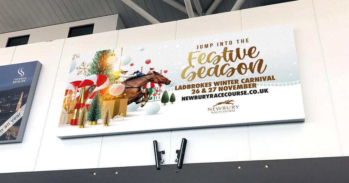catalyst_design's tweet photo. 48 sheet marketing collateral for the ‘Ladbrokes Winter Carnival 2021’ #digitalart #graphicdesign #newburyracecourse https://t.co/kInWeo0pWP