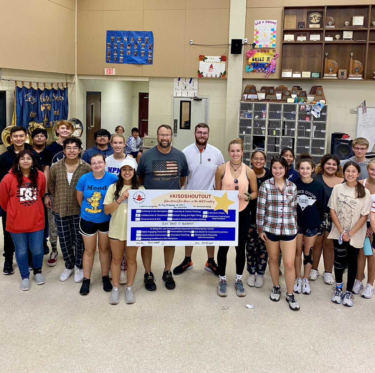 Our #KISDShoutout goes to <a href="/TivyBand/">Tivy High School Band</a> staff for leading the band back to UIL Area competition! Good luck Saturday Tivy Band! <a href="/BalserShelby/">Shelby Balser</a> <a href="/kerrvilleisd/">kerrvilleisd</a>
