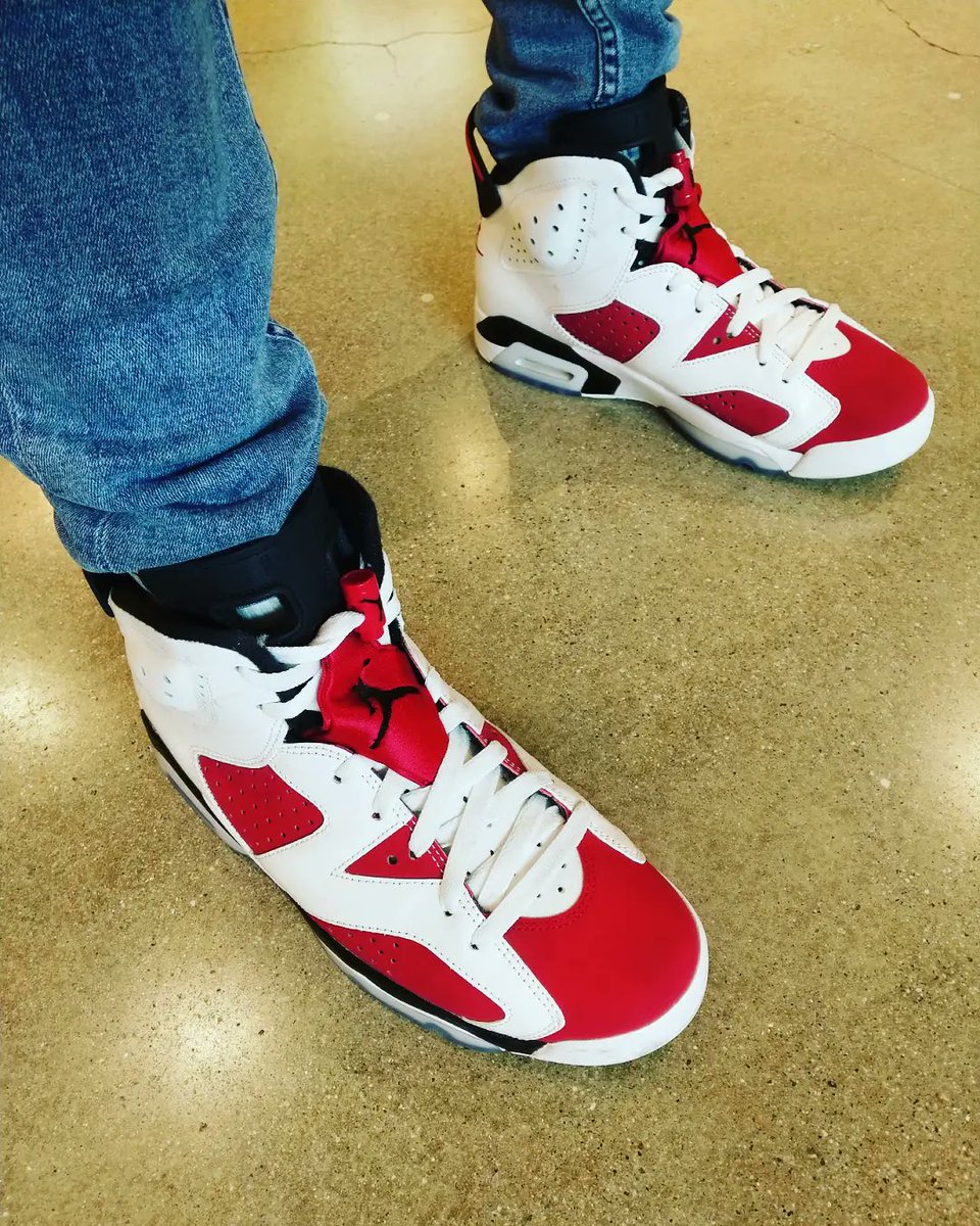 CEDITI_X's tweet photo. KOTD Jordan Retro 6 Carmines https://t.co/mpVa2WP4XI