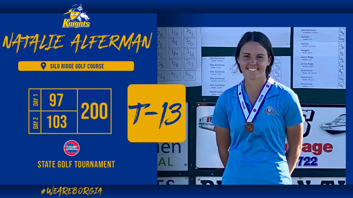 BorgiaAthletics's tweet photo. ALL-STATE!!!  Congratulations to Natalie Alferman!  She finished tied for 13th at the Class 1 State Golf Tournament earning her All-State Honors.  Way to go Natalie! https://t.co/suG5wXIsO0