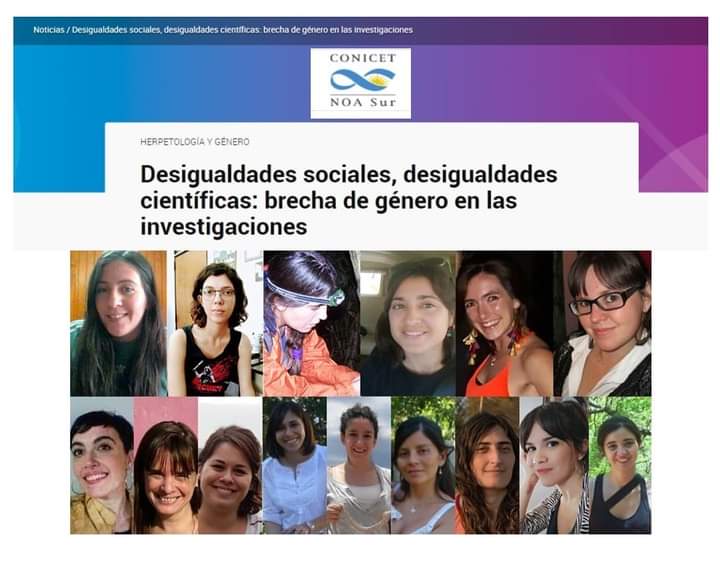 Las herpetólogas marcando la cancha en cuestiones de género en la ciencia Argentina. ¡Felicitaciones a nuestra compañera de CienciaFem <a href="/gabi_fontanarro/">gabriela fontanarrosa</a> y a todo el equipo!