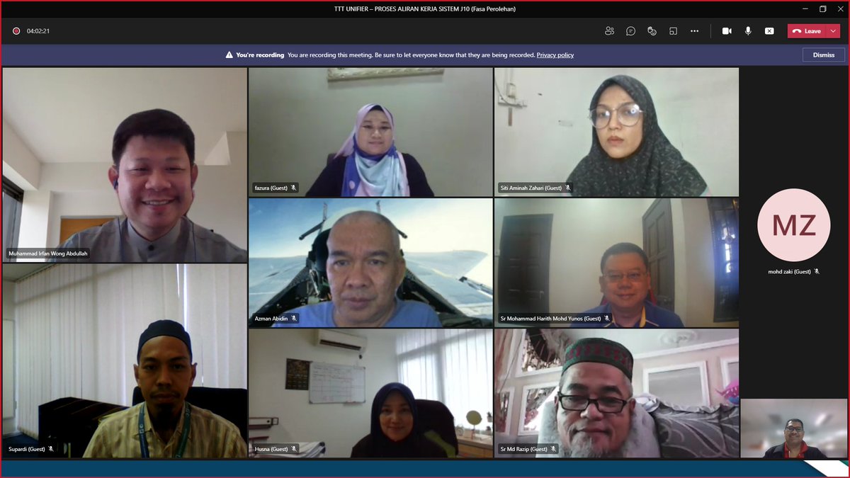 J10Jkr's tweet photo. 30 Ogos dan 1 September 2021 – Sesi latihan Train the Trainer (TTT) Unifier Proses Aliran Kerja Fasa Perolehan untuk Sesi 2 telah  berlangsung  secara atas talian melalui Platform Microsoft TEAMS selama dua 
 (2) hari. Terima kasih kepada semua pegawai yang terlibat. https://t.co/1cVwLyC2On