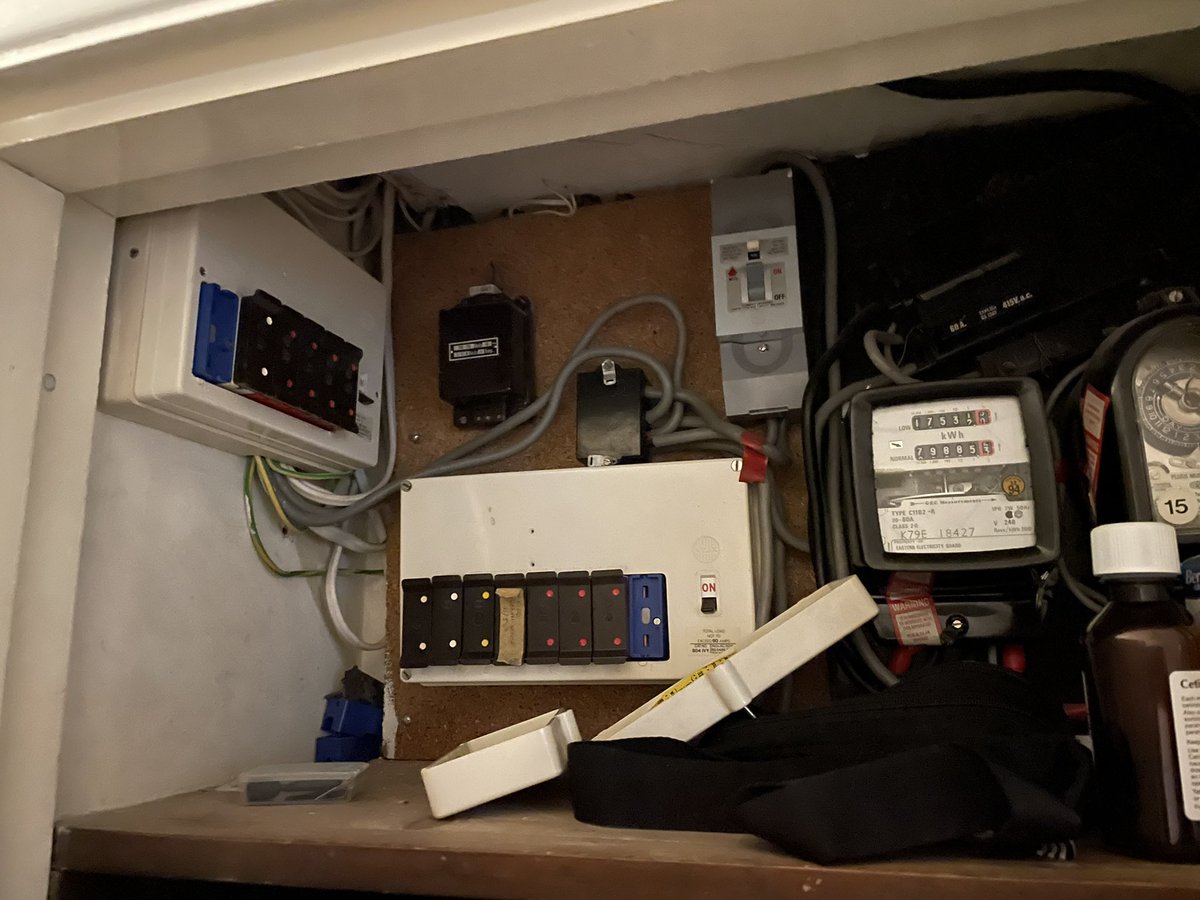 's tweet image. More boards to replace (reposition) #Chesham #consumerunits