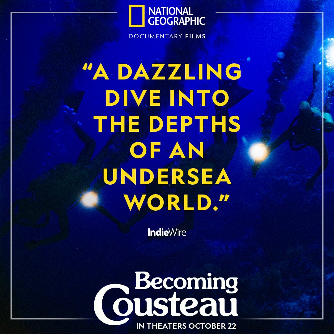 "It’s often easy to assume Cousteau lived his entire life underwater — and that’s where director @LizGarbus hopes to tell a new story with #BecomingCousteau." In theaters everywhere Friday! BecomingCousteau.film
Learn more about The Cousteau Society: cousteau.org