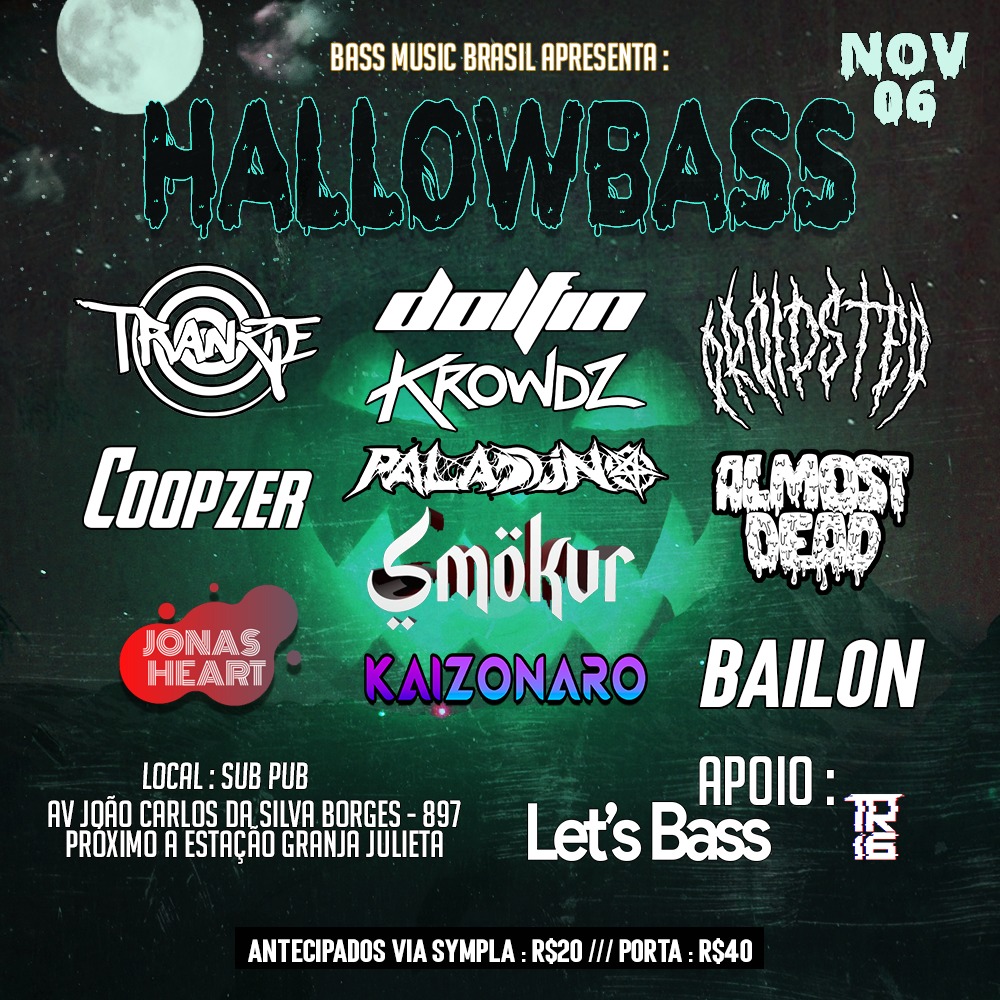 BassMusicBrasil's tweet photo. Garanta ja o seu ingresso para o #HALLOWBASS  pois ja esta acabando, lembrando que estara a venda ate o dia do evento mas ja esta acabando. 🙏🔥🇧🇷 18 dias...

https://t.co/6jYw3tpRGD https://t.co/DH7h5YMl3K