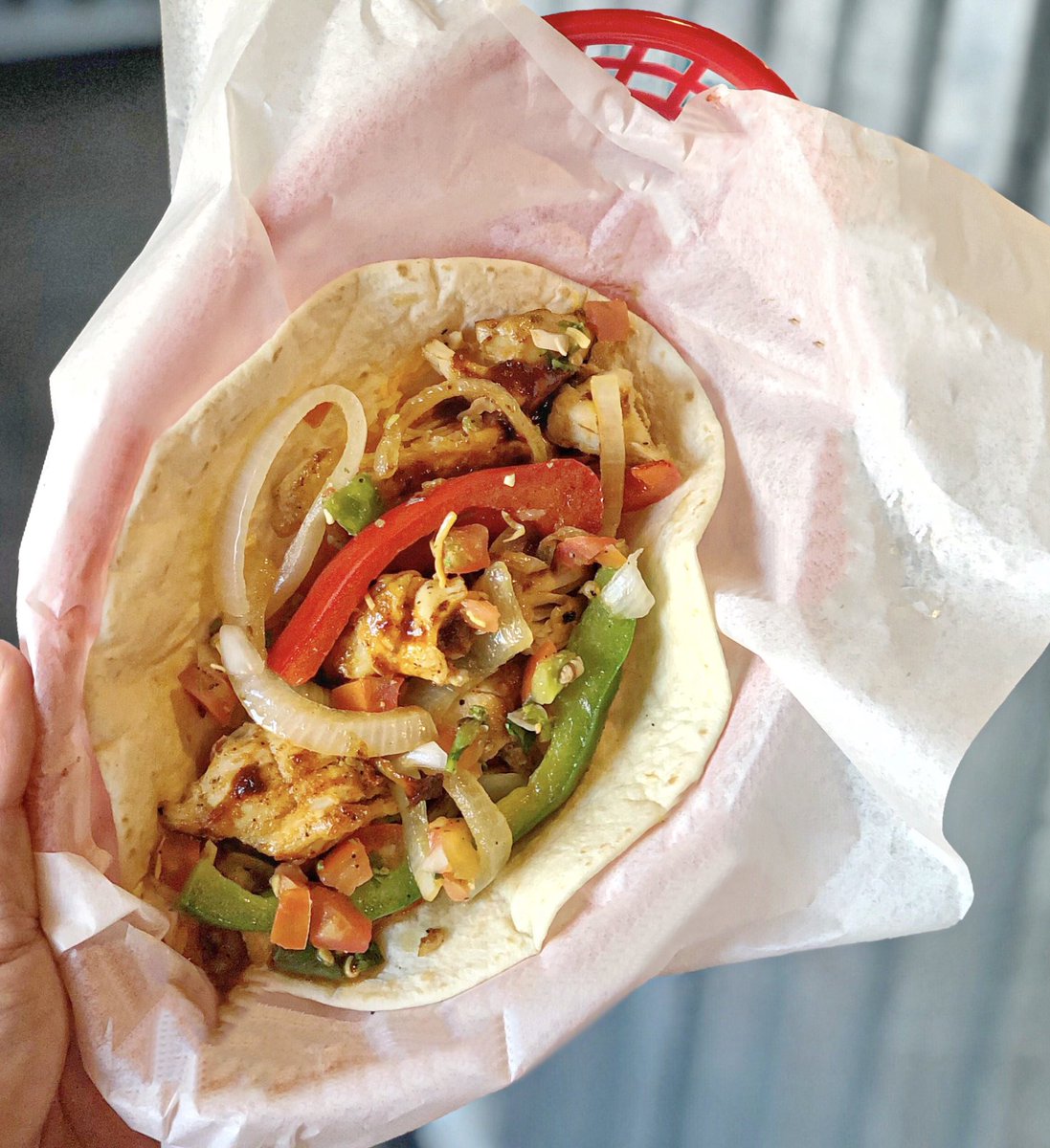 ‼️NEW‼️ TACO ALERT🚨 The Chipotle Chicken Fajita Taco 👇👇Made with house-marinated fajita chicken, grilled peppers and onions, feta cheese, pico de gallo, garlic sauce and a smoky honey chipotle sauce.