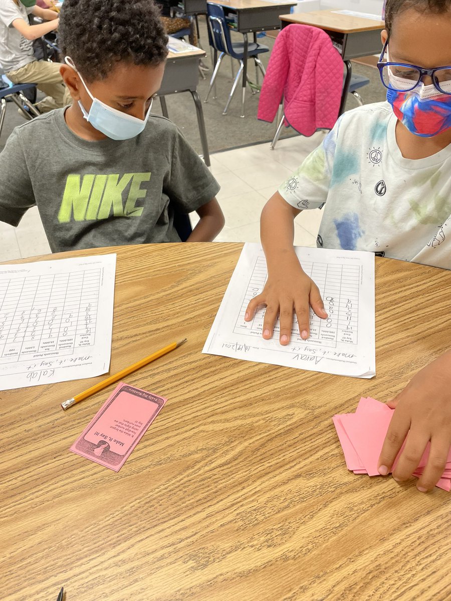 MsFranz_ATS's tweet photo. Third Graders practicing written,standard,and expanded form up to the hundred thousands by playing M3 How Big is Big: Make It, Say It!! @APSGifted @APS_ATS #mathworkshop #unittworeview #mathematicians https://t.co/GpSx9wjW5z