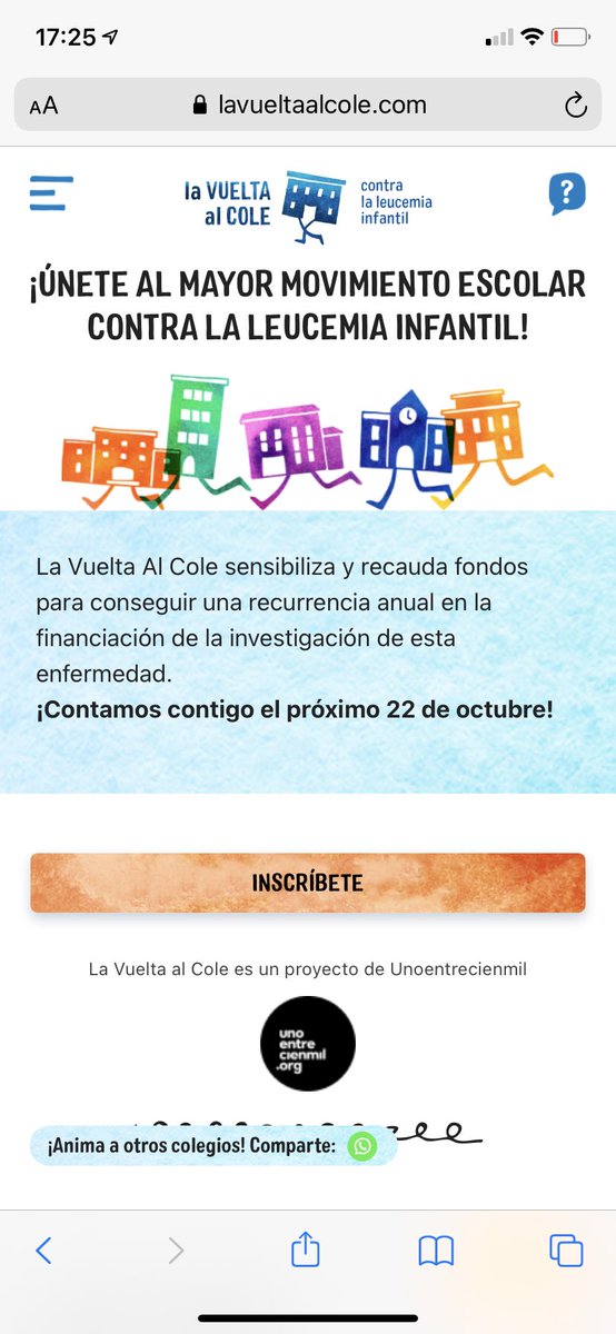 El viernes 22 de 9:30 a 11:30 nuestros alumnos participarán en la carrera solidaria contra la leucemia infantil “La Vuelta al Cole”. Esperamos que participen todos los alumnos y se sumen todas las familias a las que sus obligaciones laborales se lo permitan