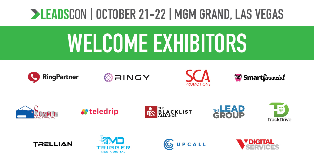 leadscon's tweet photo. We can't wait to welcome these #LeadsCon exhibitors and 140+ more, at the MGM Grand in Las Vegas. See you soon! https://t.co/C7GMZM5b06 https://t.co/QoiJuFLE5J