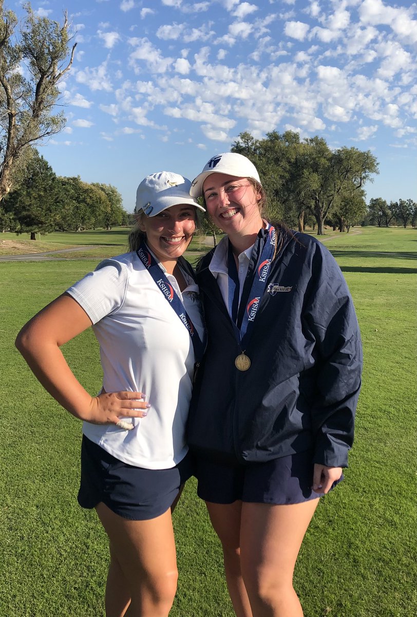 Congrats to the Saints for finishing 6th in 5A State and our two medalist - Katherine Adkins (T18) and Olivia White (15th)!  Way to go!!