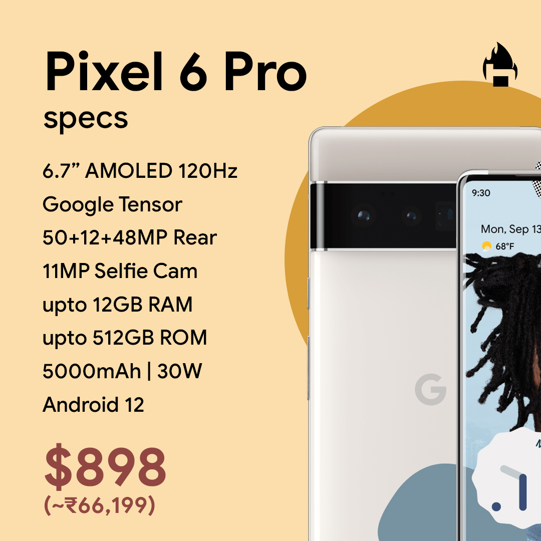 quick_bitss's tweet photo. Google has launched the Pixel 6 Series with a new Tensor chip at a starting price of $599!
#Pixel6 #Pixel6Launch https://t.co/i0n0x0KWFq