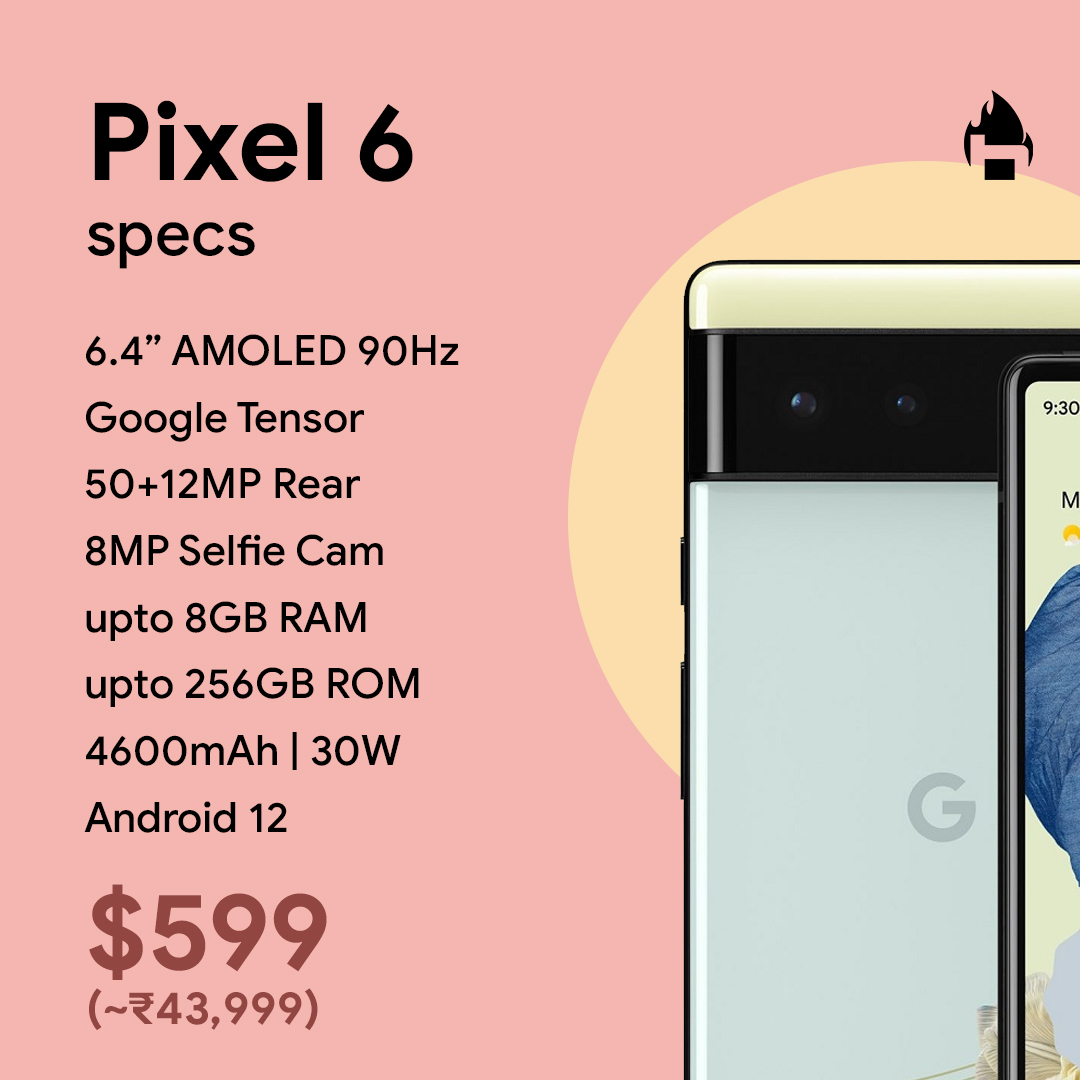 quick_bitss's tweet photo. Google has launched the Pixel 6 Series with a new Tensor chip at a starting price of $599!
#Pixel6 #Pixel6Launch https://t.co/i0n0x0KWFq