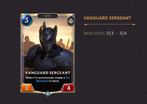Vanguard Sergeant S tier unit ---> Vanguard Sergeant SSS tier unit