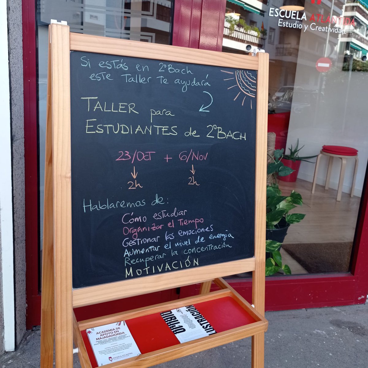 EscAtlantida's tweet photo. 📝 Taller estudiantes 2ºBachillerato: Afrontar con éxito el curso 📝

¡No te quedes sin tu plaza!

👉 Un taller diseñado para alumnos de 2º de Bachillerato para acabar el curso con el mayor éxito posible.

👉Sábado 23/Oct &amp; 6/Nov

https://t.co/jfiTb8YKBL https://t.co/GpLHpB197I