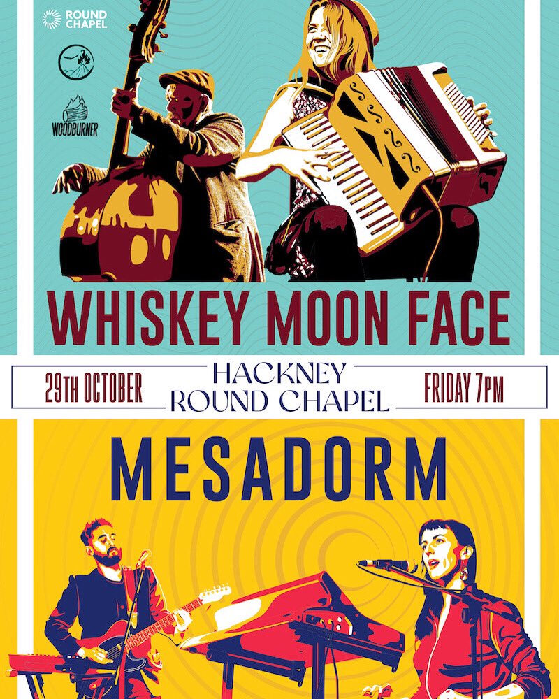Next <a href="/mesadorm/">Mesadorm</a> show is at Hackney Round Chapel on 29.10.21 and it’s gonna be a smash featuring <a href="/mesadorm/">Mesadorm</a> performing bangers old and new as an acoustic piano trio 🌈eventbrite.co.uk/e/mesadorm-whi…