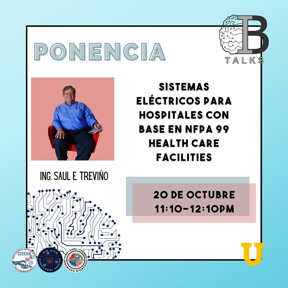 IbtalksUanl's tweet photo. Mañana abrimos nuestro congreso con ponencias de ingeniería clínica en honor al día del Ingeniero Clínico en México 🧬⚙️🧠
#ingenieria #biomedicina #ibtalks https://t.co/JO0TImjtGC