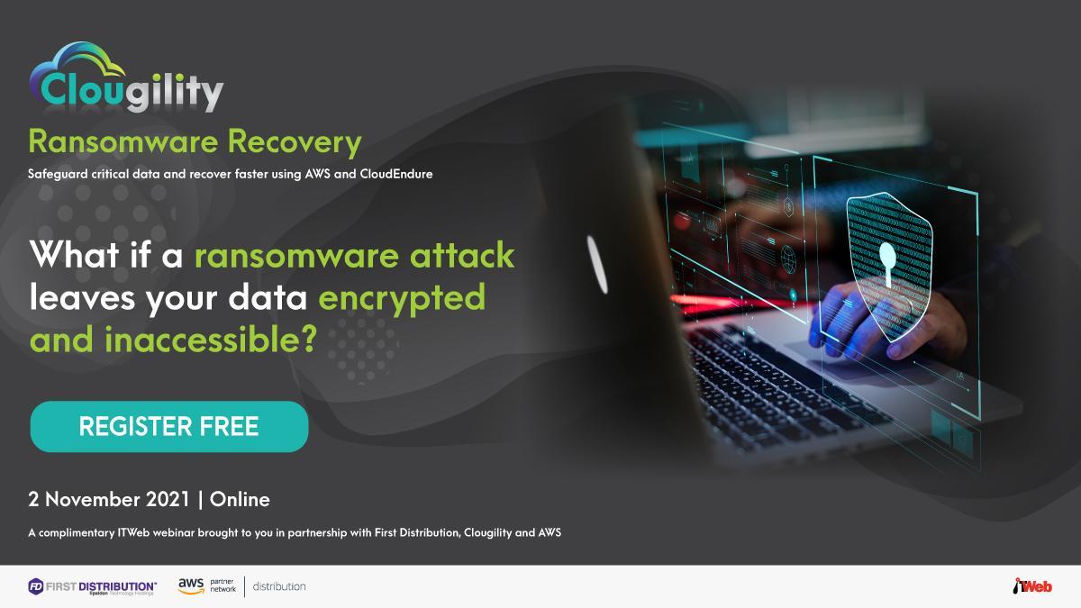 ITWeb's tweet image. Mitigate the risk of a ransomware attack leaving your data encrypted and inaccessible. Register your complimentary slot today. #CloudEndure  #RansomwareRecovery   bit.ly/3vmrJPI