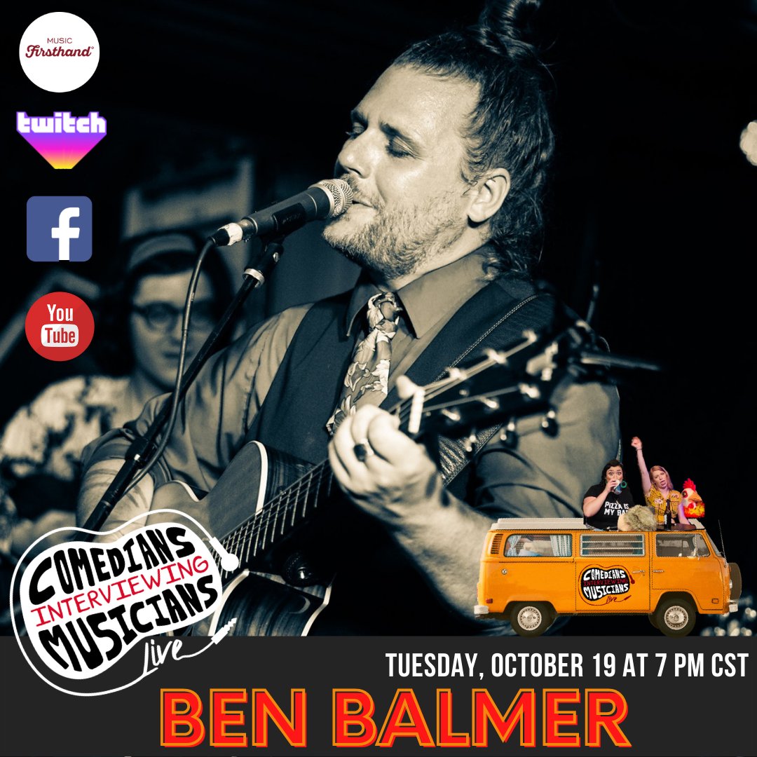 Tonight! Let's celebrate the new album from <a href="/BenBalmerMusic/">Ben Balmer</a> on Comedians Interviewing Musicians at 7 PM!