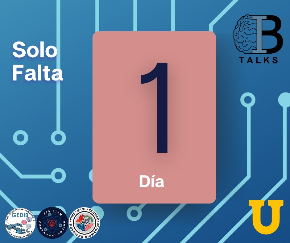 IbtalksUanl's tweet photo. ¡Te esperamos mañana! 🦾🧬🧠

#ibtalks #ingenieria #medicina #uanl https://t.co/G18KBwYQye
