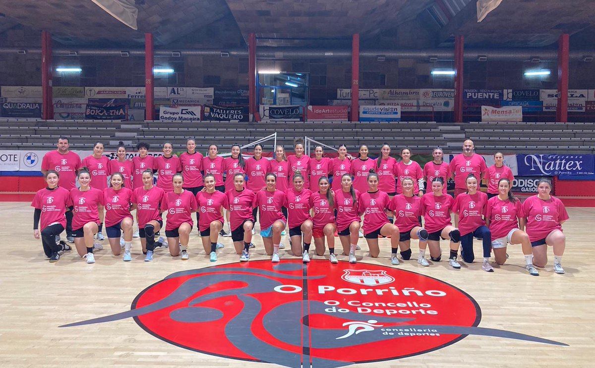 BmPorrino's tweet photo. Hoxe o Conservas Orbe Rubensa Bm Porriño (DHF) e o Rubensa Bm Porriño (DHPF) únense no #DiaMundialdelCancerdeMama 🤾🏾‍♀️💪🏾 https://t.co/WbxSVctF27