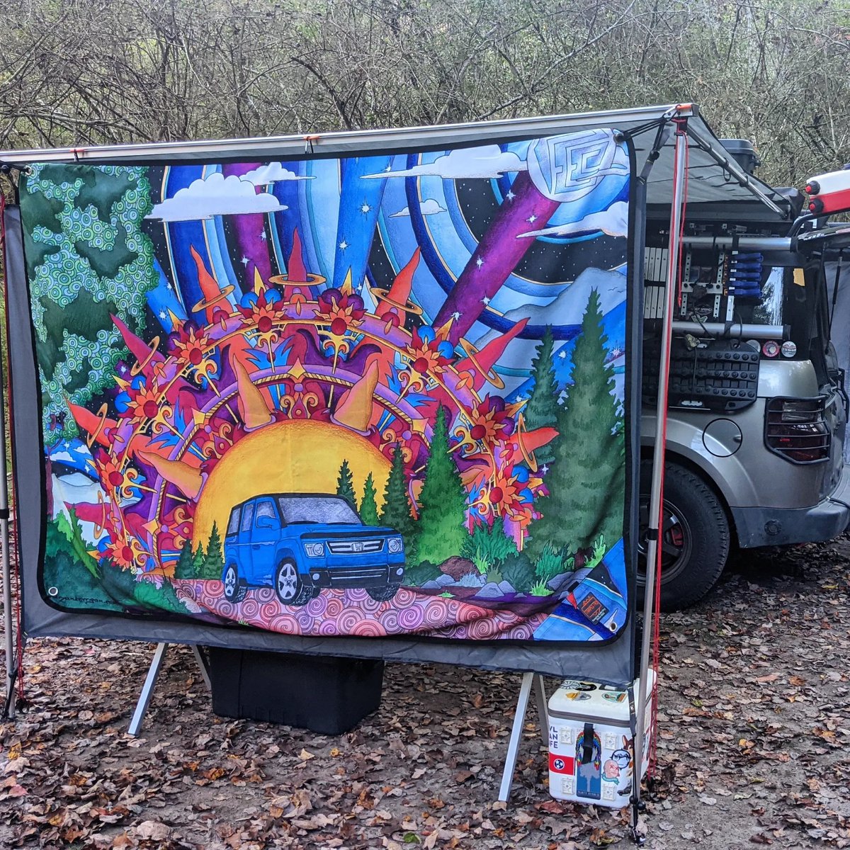 5thelementcamp's tweet photo. New collaborative product announcement! @Tarpestry and the art of Ryan Kerrigan. Limited edition, only 50 available.
Sign up for our newsletter to get early access.
https://t.co/EYgDEt9Pfp
#hondaelement #vanlife #camping #tarpestry #longlivetheelement https://t.co/kkx2q0GfAf