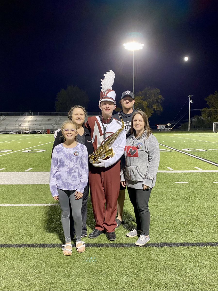 tonyaoswald's tweet photo. 🎷🎶Parent’s Night for the Norfolk High School Marching Band!! So proud of Caiden for all of the hard work he’s put into marching band! They sound amazing out there!🎶🎷 So glad Grandma Rhonda could come and watch as well! #prideofthepanthers @NHSPantherBand1 https://t.co/0MRAo4bvpw