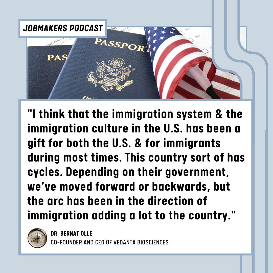 PioneerBoston's tweet photo. We sat down with Dr. Bernat Olle, co-founder & CEO of Vedanta Biosciences, on JobMakers #podcast to discuss his journey from Spain to Massachusetts. What are his thoughts on the US #immigration system? Tune in: https://t.co/JwX0CUpngQ #MAhealth #biotech @bernatolle @VedantaBio https://t.co/1uHN5Lj8La
