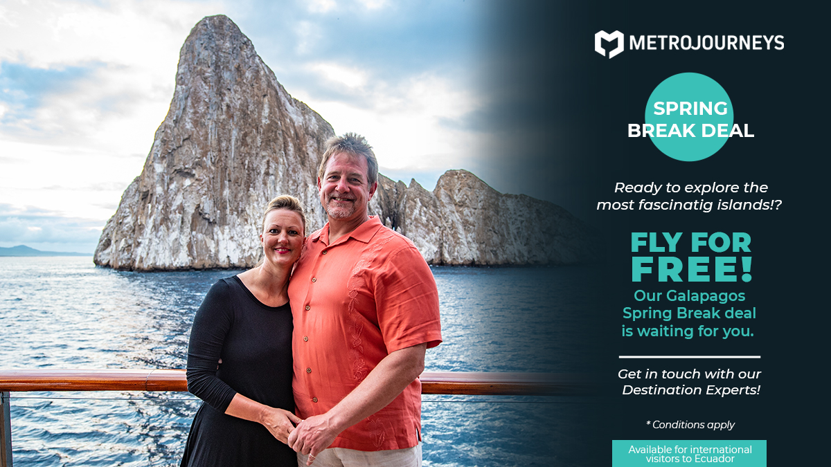 Metrojourneys's tweet photo. ✈️ This Spring Break 2022, be able to explore one of the safest and most fascinating destinations in the world aboard premium expedition vessels. 

Book now: https://t.co/Tlck4btJpd

#metrojourneys #galapagos #ecuador #springbreakdeals https://t.co/s8UYiH1IEY