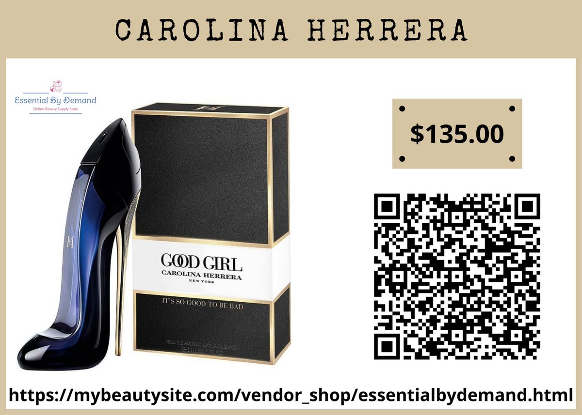 NikkiBr25367611's tweet photo. 👉 Carolina Herrera - Good Girl 
 https://t.co/UYt960U99y

#perfume #luxuryperfume #designerperfume #cosmetics #lookgoodsmellgood  #essentialbydemand #blackownedbusiness #touchdown #giftideas #goodgirl #carolina #onlinebeautysupplystore #lookandbuy #holidayshopping #forallwomen https://t.co/FcpTEatscZ