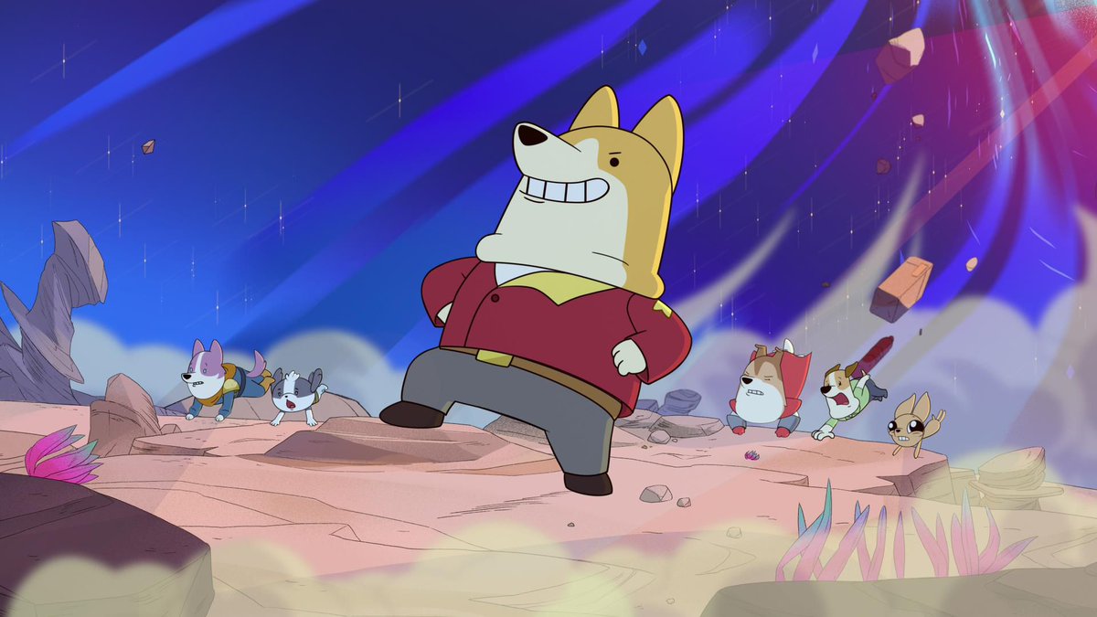 Polygon's tweet photo. Netflix’s upcoming animated series Dogs in Space dares to ask "What would dogs do in space?" Watch the first trailer to find out: https://t.co/mou5d4Tzjz https://t.co/1JSizoUyGP
