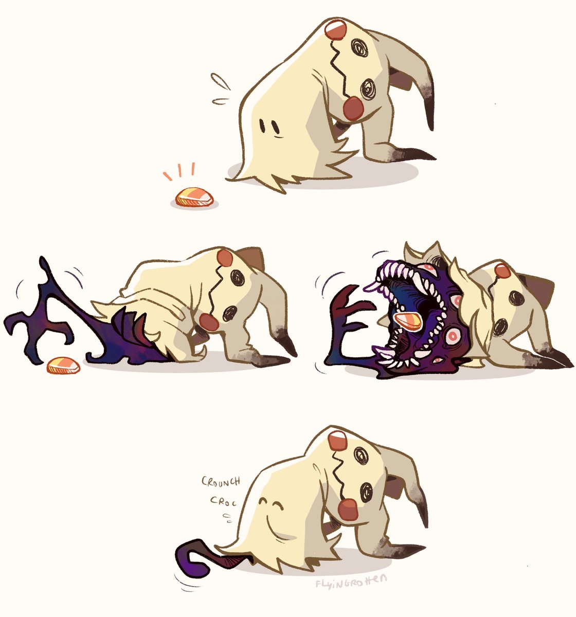 「A snack for mimikyu 💛 」|☁️FlyingRotten☁️のイラスト