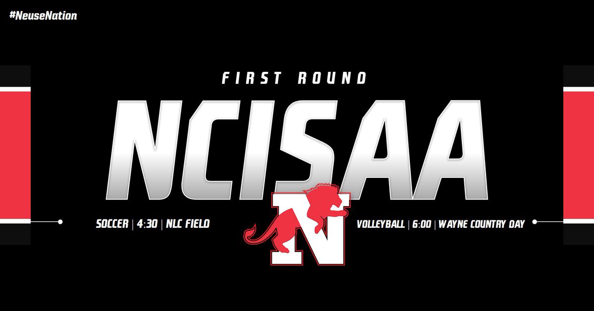 Athletics_NCA's tweet photo. 🚨TOURNAMENT TIME‼️🚨
Soccer & volleyball begin the first round of the @ncisaa state tournament today! Come cheer them on!
⚽️ V Soccer
🆚 @fcapatriots
🏟 NLC Field
⏰ 4:30
🏐 V Volleyball
🆚 @wcdsathletics
🏟 Wayne Country Day
⏰ 6:00pm
#NeuseNation https://t.co/HuyYxvA1iD