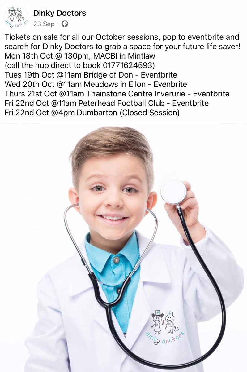 CJones0078's tweet photo. Thank you to all the lovely Dinky Doctors who attended in Bridge of Don today, what superstars Nurse S and Mr Teddy thought you were, we are onto Ellon tomorrow, Inverurie on Thursday then finishing the holidays on Friday in Peterhead and a little trip down to Dumbarton 🌟🌟🌟 https://t.co/ZTUm66iSCP