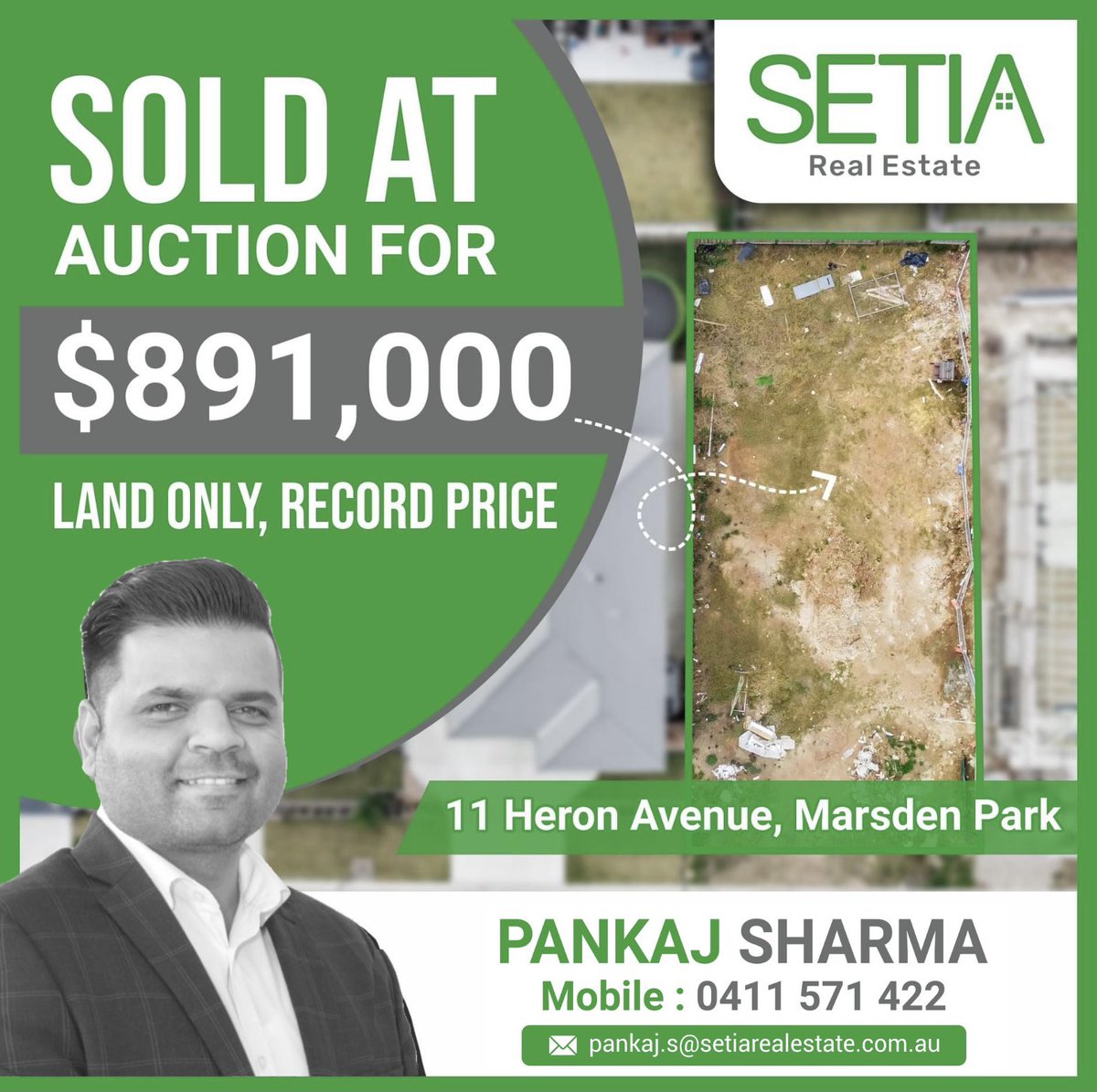 SellingYourHomz's tweet photo. #RecordPrice #LandSold #MarsdenPark #Blacktown #Sydney #sydneylockdown #Doonside https://t.co/kj1oZxphJH